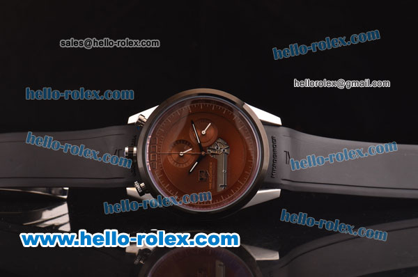 Tag Heuer Mikrogirder 2000 Chronograph Miyota Quartz Steel Case with PVD Bezel and Brown Dial - Click Image to Close